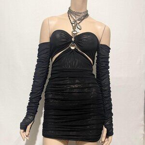 BY DYLN stretchy mesh dress size XS